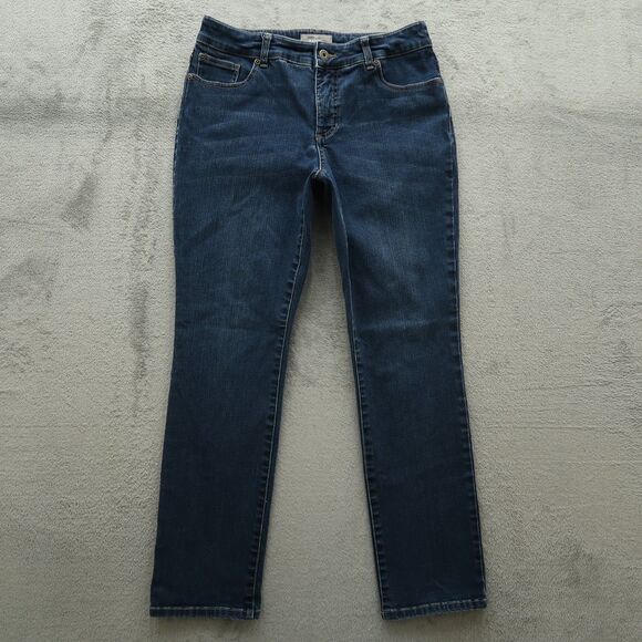 Chico's Jeans Women's Size 1 US-8S Blue Mid-Rise So Slimming Straight 29" Inseam - Picture 1 of 15